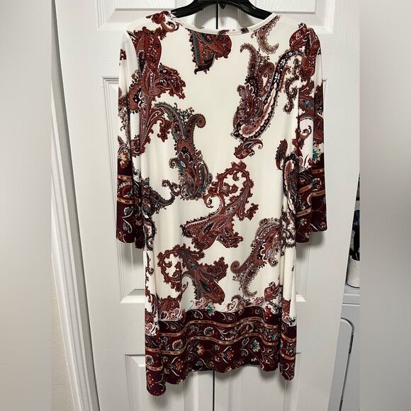 Est. 1946 Paisley Long Sleeve V Neck Dress size small - Picture 4 of 4